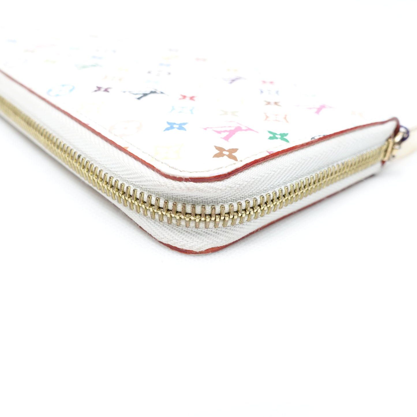 Pre-owned Louis Vuitton Zippy White Multicolor Coated Canvas Wallet