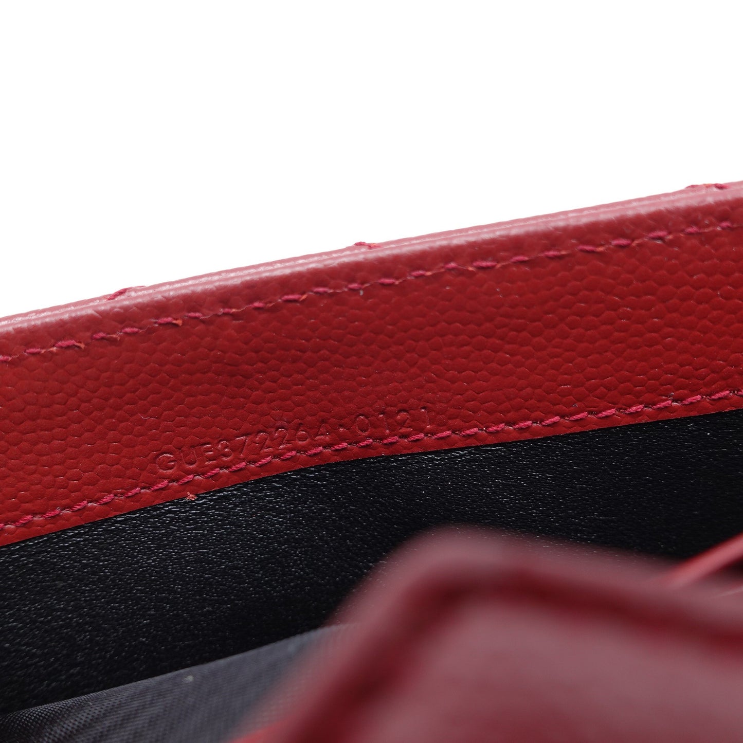 Pre-Owned Yves Saint Laurent Le Monogram Me Red Calfskin Long Wallet T10300903