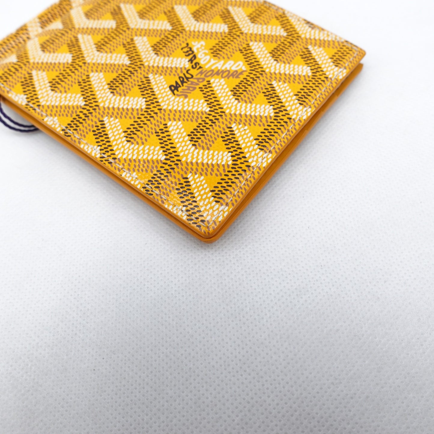 Pre-owned Goyard Yellow Coated Canvas Card Holder