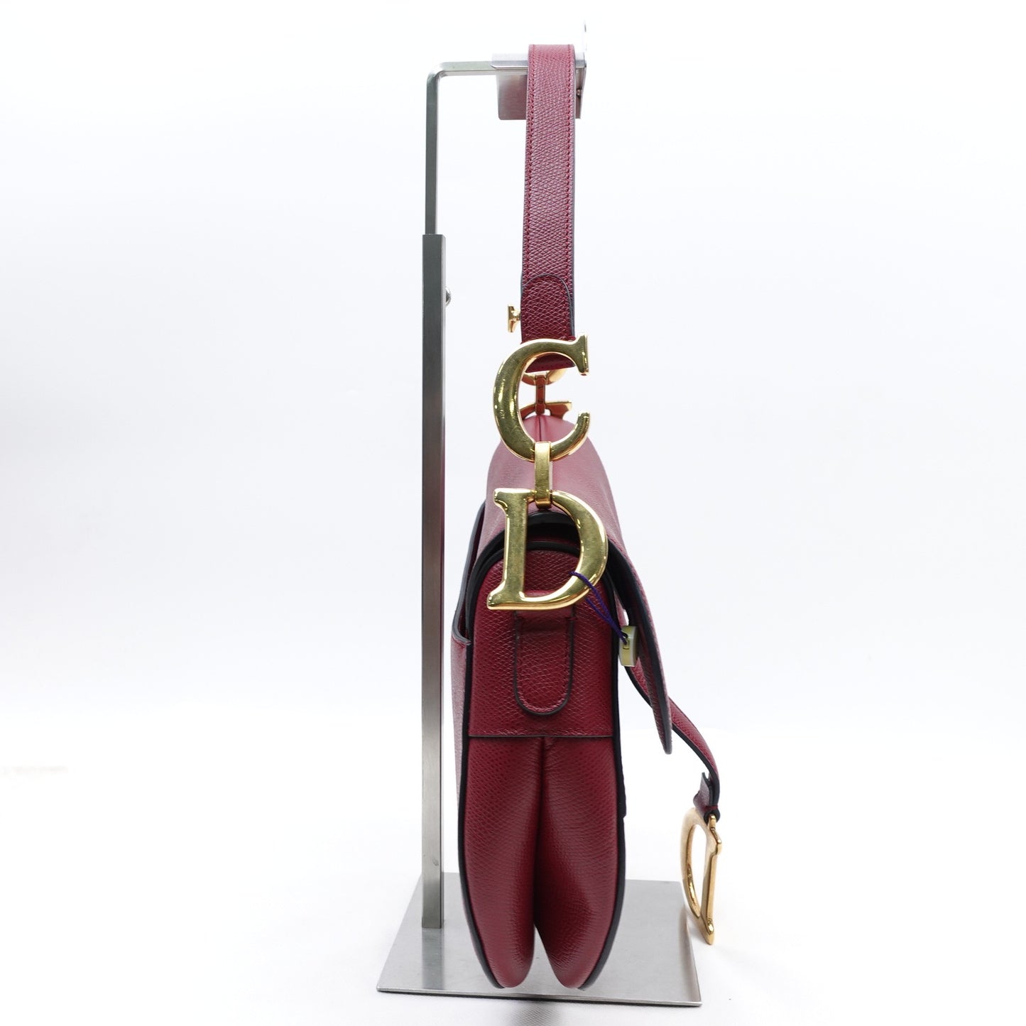 Pre-owned Dior Saddle Red Calfskin Top Handle Bag