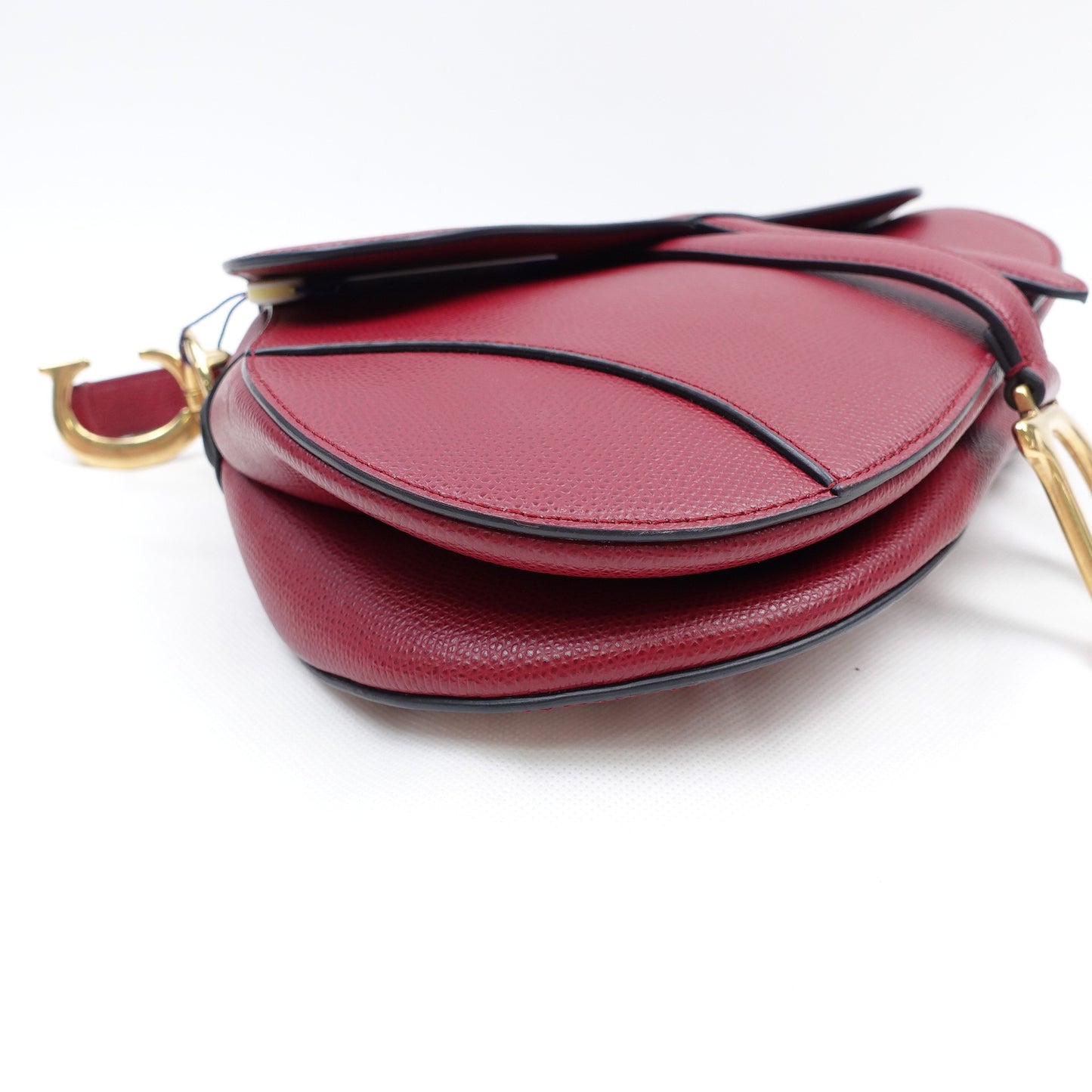 Pre-owned Dior Saddle Red Calfskin Top Handle Bag