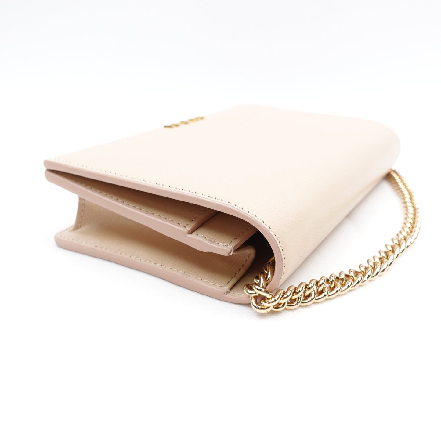 Pre-owned Gucci WOC Milktea Calfskin Shoulder Bag
