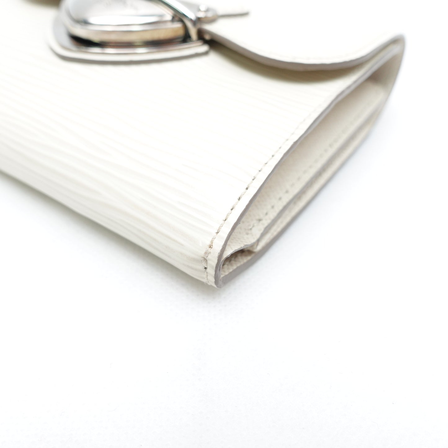 Pre-owned Louis Vuitton Eugenie White EPI Short Wallet