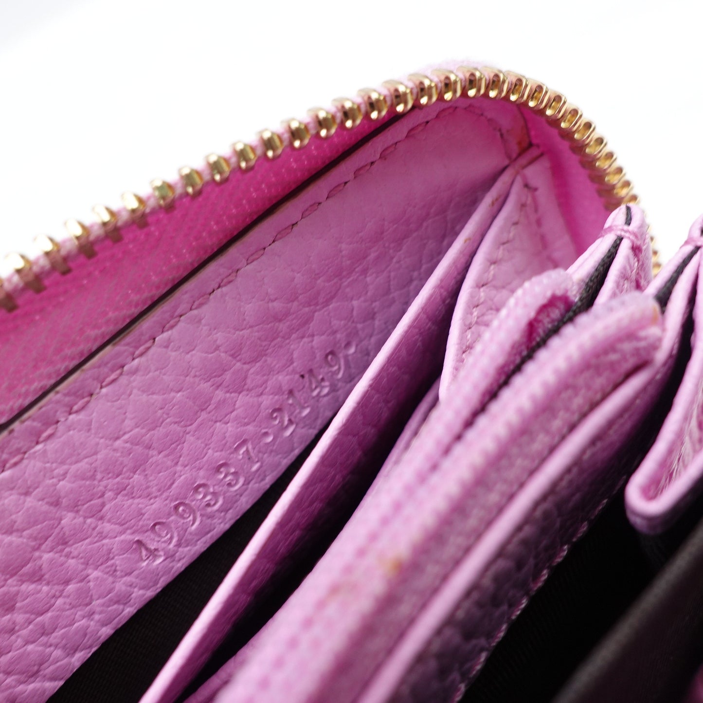 Pre-owned Gucci Purple Calfskin Long Wallet