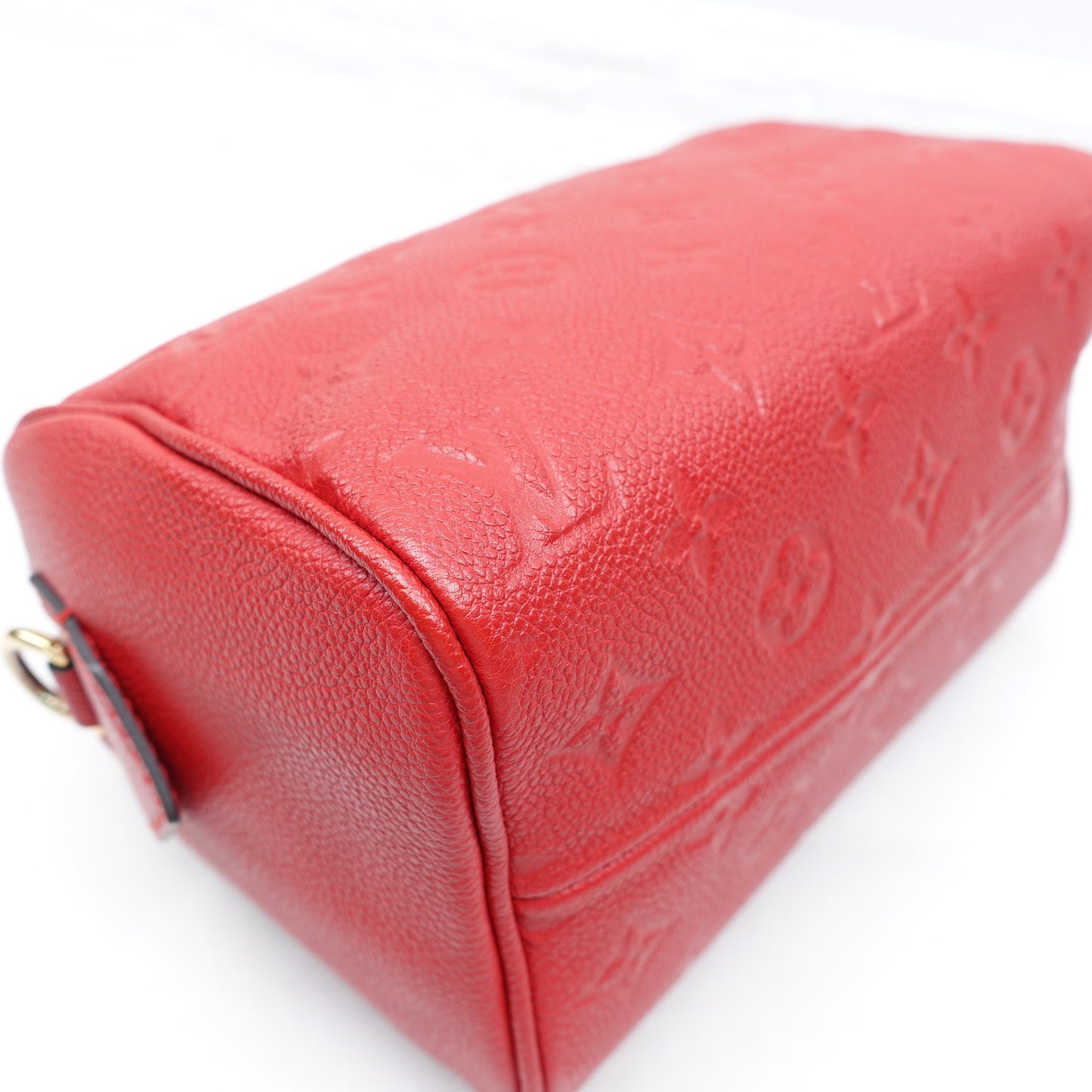 Pre-owned Louis Vuitton Speedy Red Calfskin Shoulder Bag
