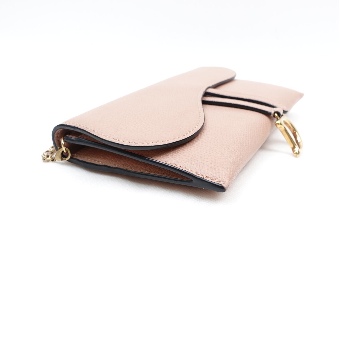Pre-owned Dior Saddle WOC Milktea Calfskin Shoulder Bag