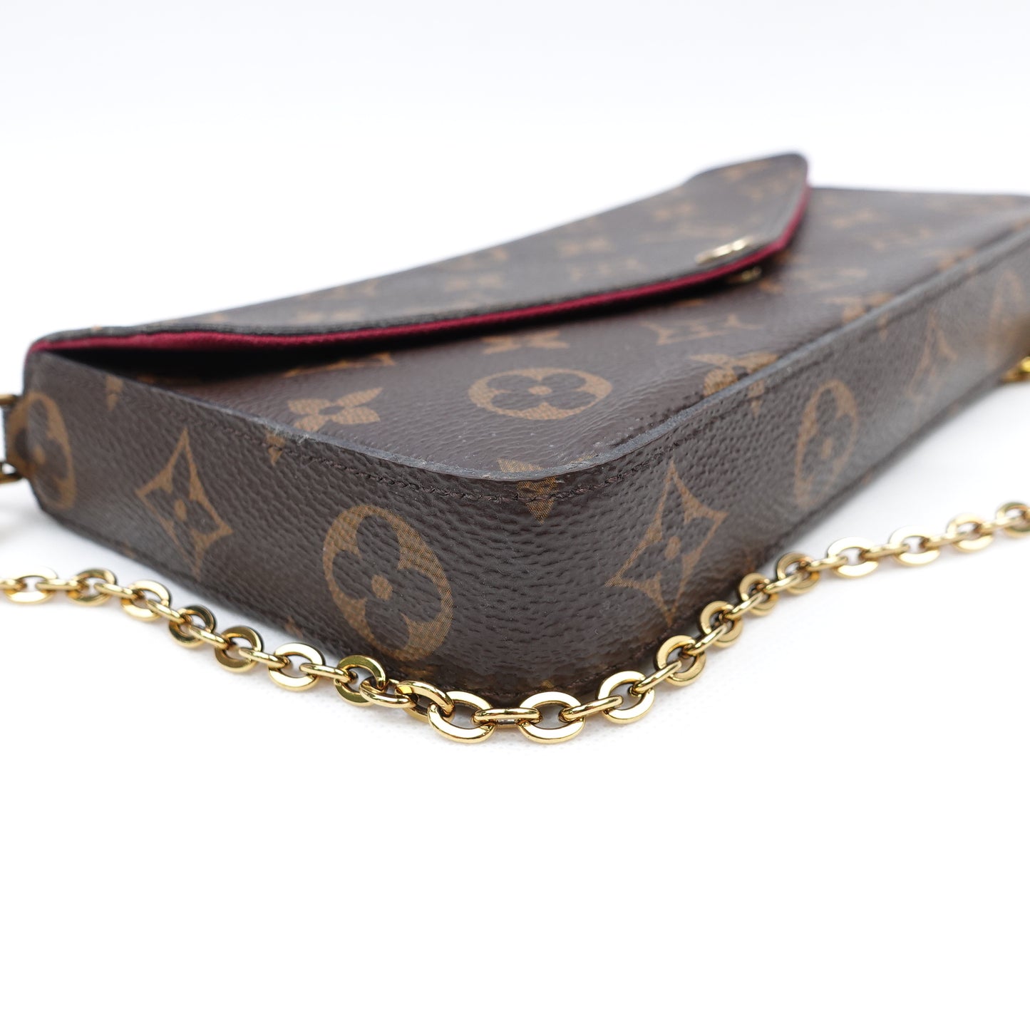 Pre-Owned Louis Vuitton Pochette Felicie Monogram Coated Canvas Shoulder Bag