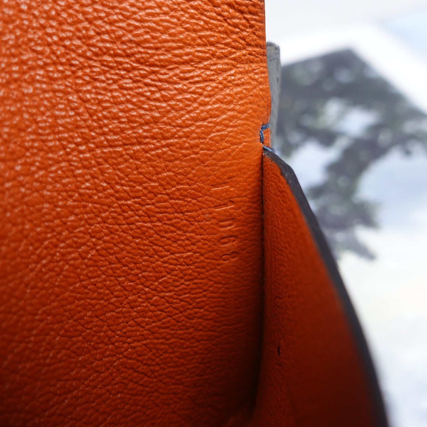 Pre-owned Moynat Trousse Enveloppe Grey Calfskin Card Holder