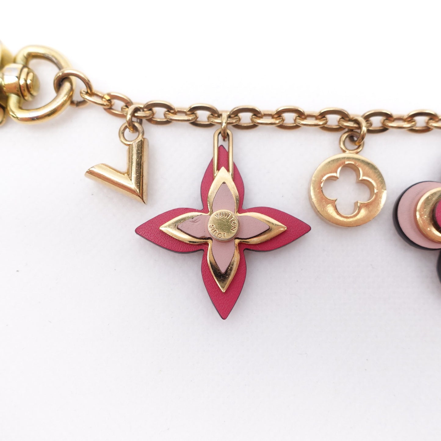 Pre-owned Louis Vuitton Pink Metal Bag Charm