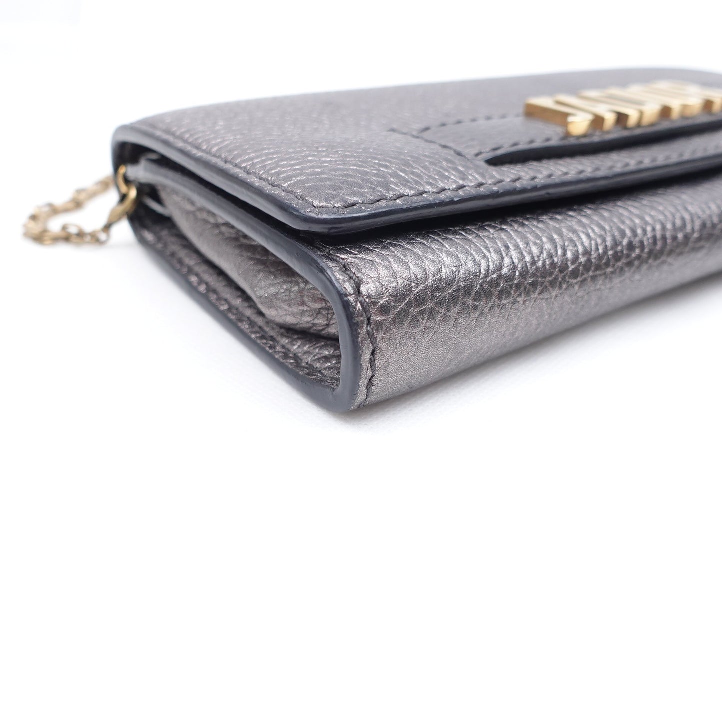 Pre-owned Dior Jadior WOC Grey Calfskin Shoulder Bag