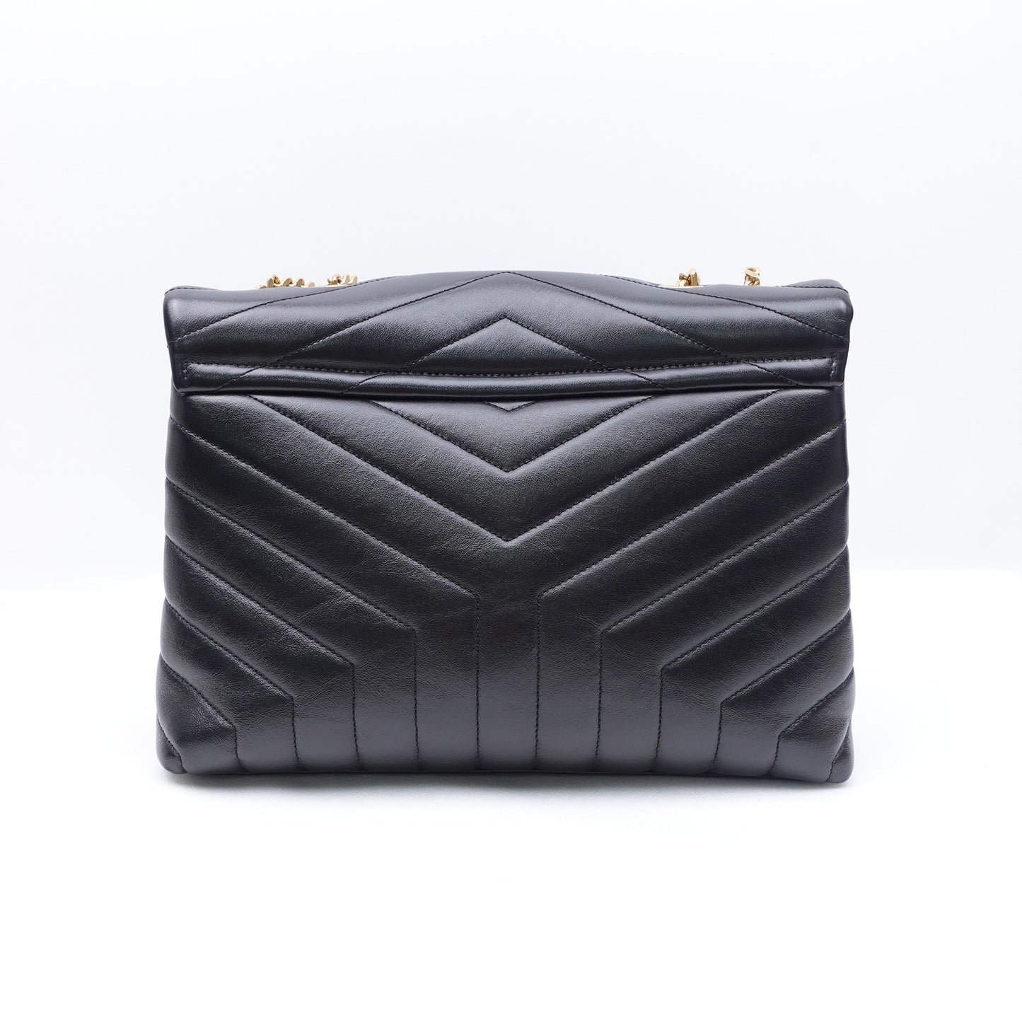 Pre-owned Saint Laurent Loulou Black Calfskin Shoulder Bag