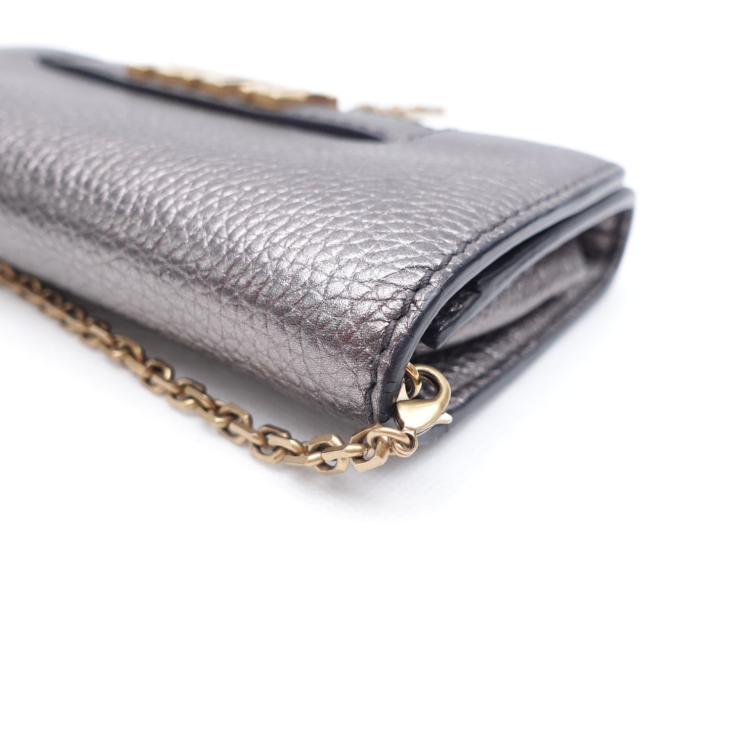 Pre-owned Dior Jadior WOC Grey Calfskin Shoulder Bag