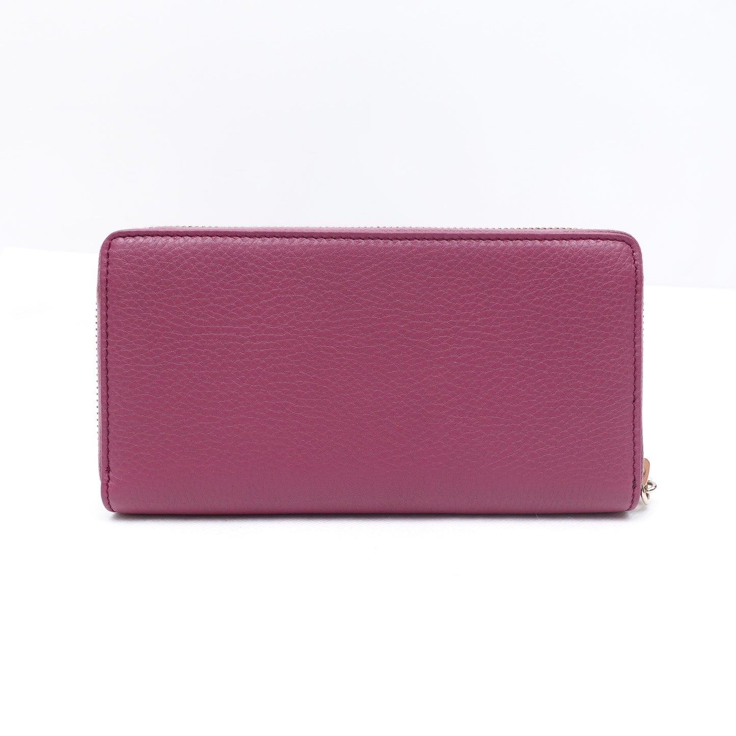 Pre-owned Gucci Soho Purple Calfskin Long Wallet