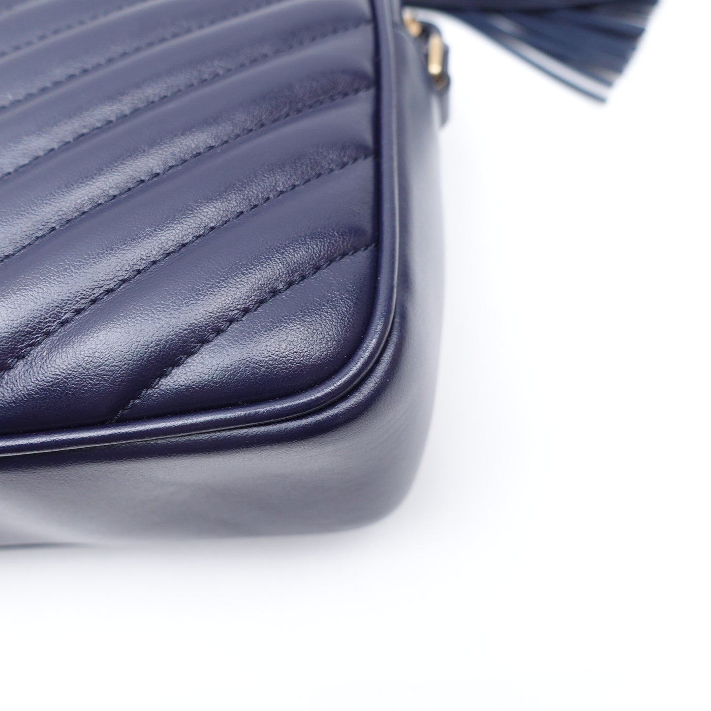 Pre-owned Saint Laurent Loulou Camera Navy Calfskin Crossbody Bag