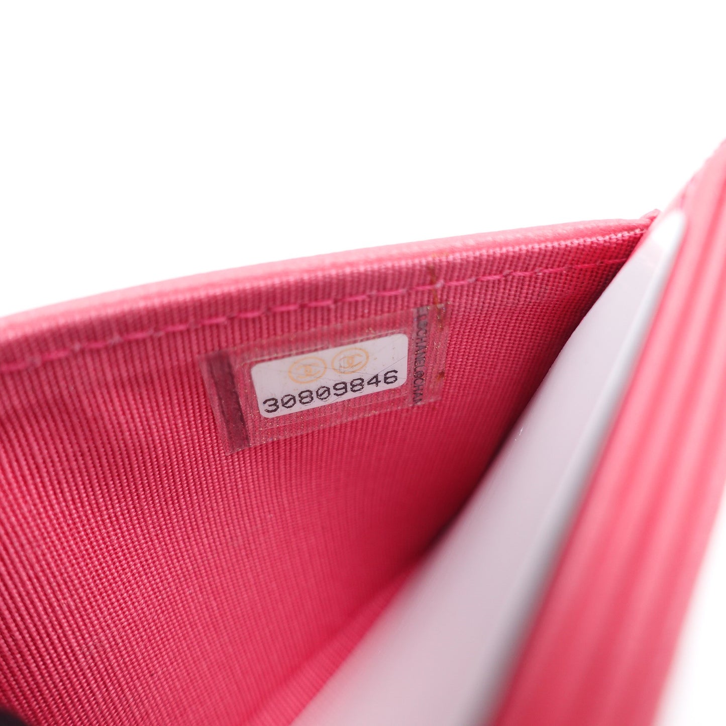 Pre-owned Chanel 19 Bag Pink Lambskin Card Holder