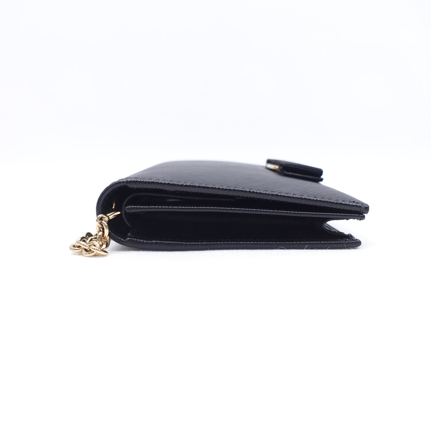 Pre-onwed Ferragamo Viva Black Calfskin Shoulder Bag