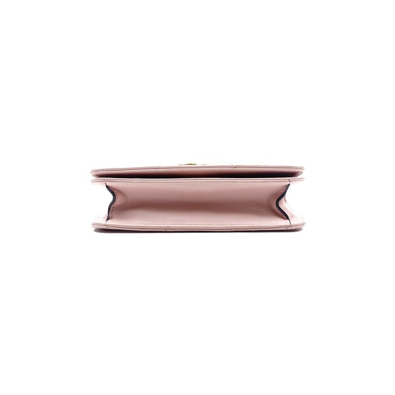 Pre-owned Gucci Pink Marmont Calfskin Shoulder Bag