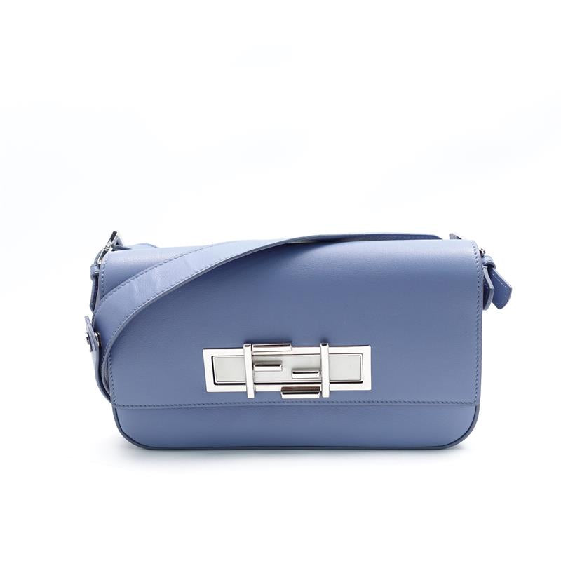 Pre-owned Fendi Blue Calfskin Shoulder Bag