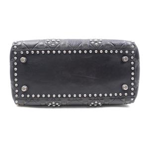Pre-owned Dior Lady Black Calfskin Shoulder Bag