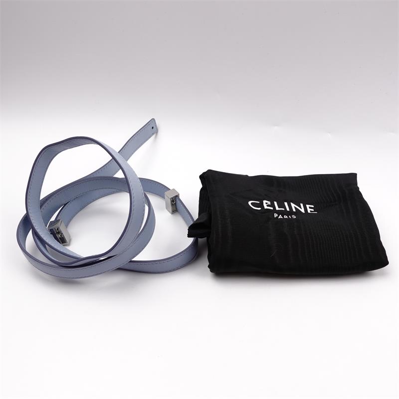 Pre-owned Celine Classic Box Blue Calfskin Shoulder Bag