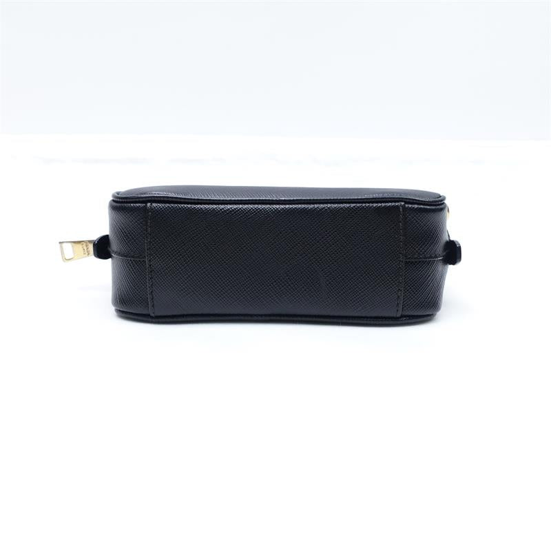 Pre-owned Prada Black Calfskin MINI Camera Bag