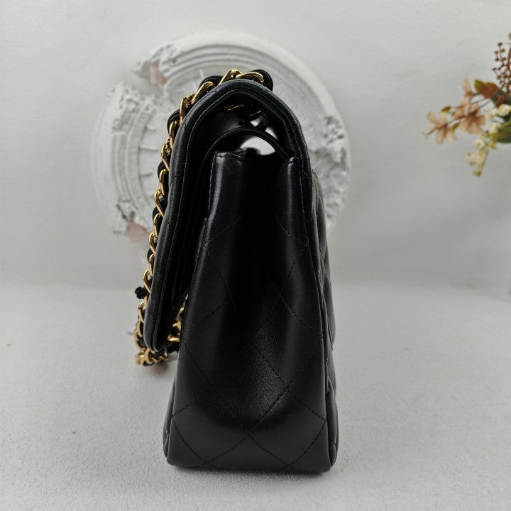 Pre-owned Chanel CF Jumbo Black Lambskin Shoulder Bag