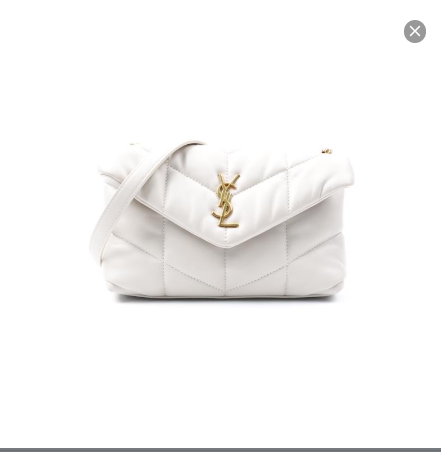 Saint Laurent PUFFER White Shoulder Bag