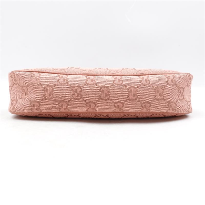 Pre-owned Gucci Ophidia Pink Canvas Hobo Bag