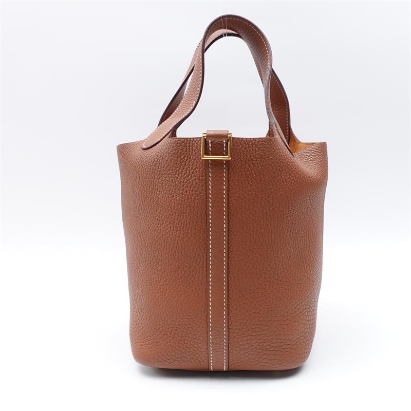 [Deal] Hermes Picotin 18 Brown Leather Tote Handbag