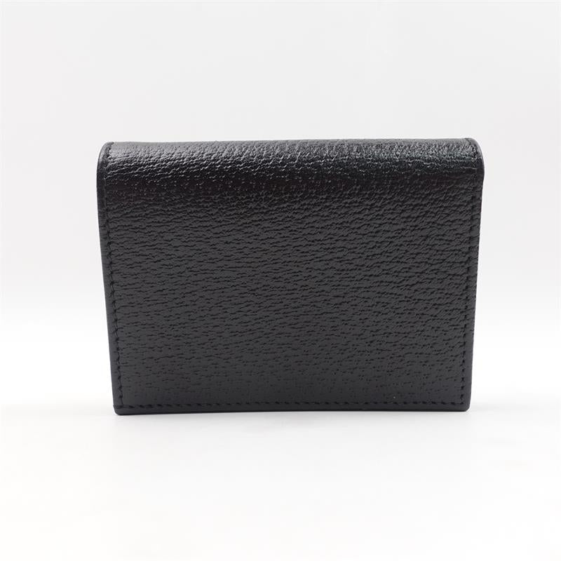 Pre-owned Gucci Black Letaher cherry Short Wallet