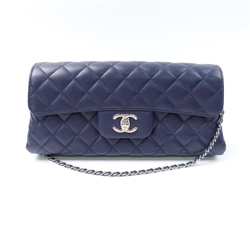 Pre-owned Chanel Blue Lambskin Shoulder Bag