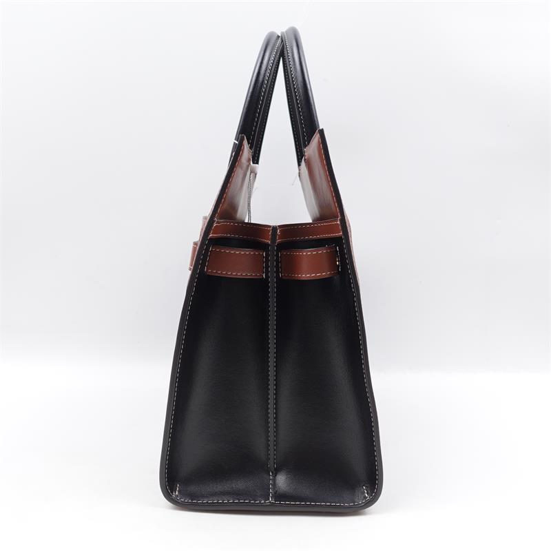 Pre-owned Burberry Black Title Calfskin Shoulder Bag-HZ