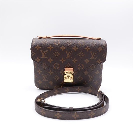 Pre-owned Louis Vuitton Metis Monogram Brown Coated Canvas Crossbody Bag