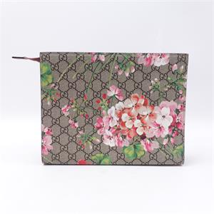 Pre-owned Gucci Brown Flower Coated Canvas Clutch