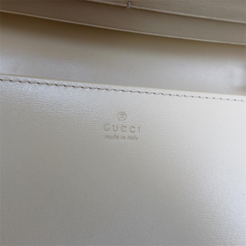 Pre-owned Gucci 1955 Milk Tea Calfskin Wristlet