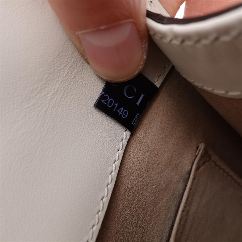 Gucci Sylvie White Calfskin Cross Body Bag