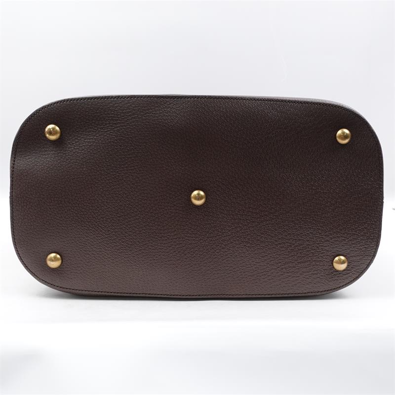 Pre-owned Gucci Ophidia Brown Coated Canvas Shoulder Bag