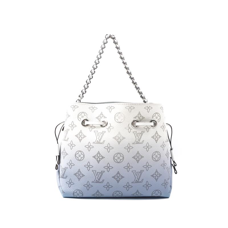 Pre-owned Louis Vuitton Bella Mahina Cloud Gradient Blue Calfskin Shoulder Bag