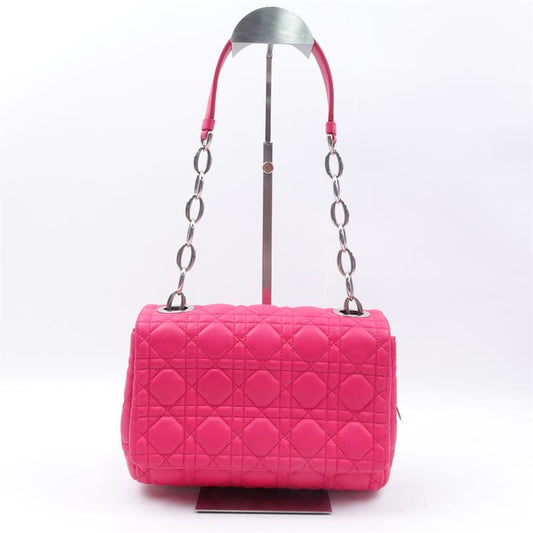 Pre-owned Dior Lambskin Shoulder Bags Flap Pink Shoulder Bag