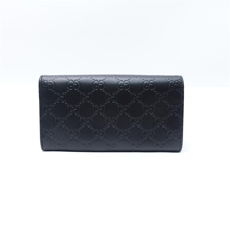 Pre-owned Gucci Padlock  GG Supreme Black Calfskin Shoulder Bag