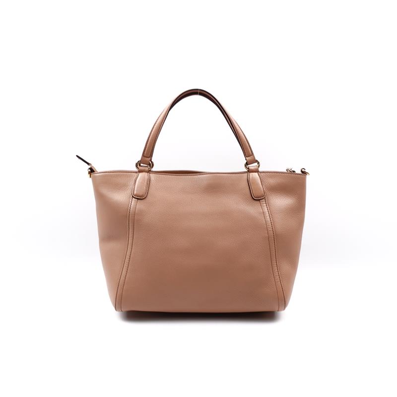 Pre-owned Gucci Brown Soho Calfskin Shoulder Bag