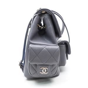 Pre-owned Chanel Duma Grey Calfskin Backpack
