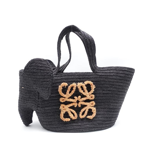 Loewe Elephant Large size Raffia Grass Tote Bag
