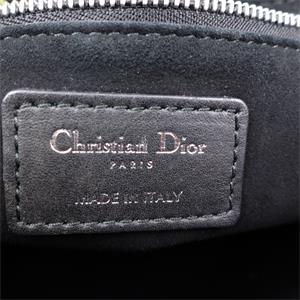Pre-owned Dior Lady Black Calfskin Shoulder Bag