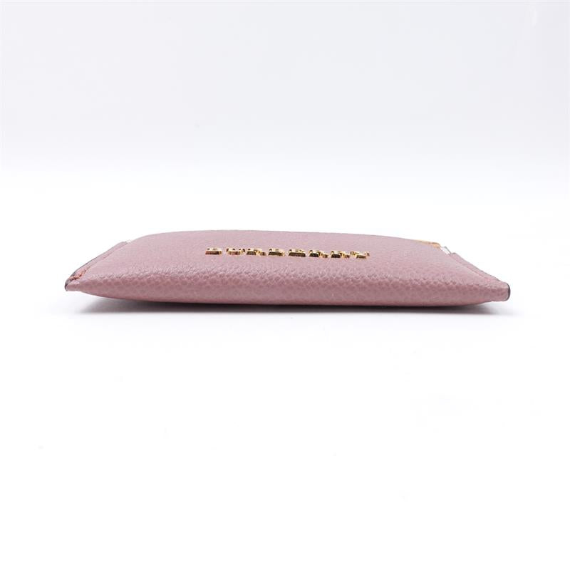 Pre-owned Burberry Pink Calfskin Card Holder