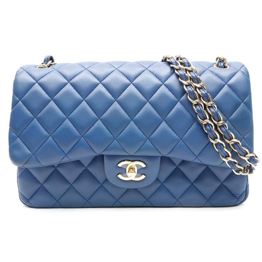 [Deal] Chanel Jumbo Blue Lambskin Shoulder Bag