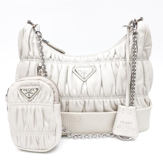 Pre-owned Prada Re-edition Grey Calfskin Shoulder Bag