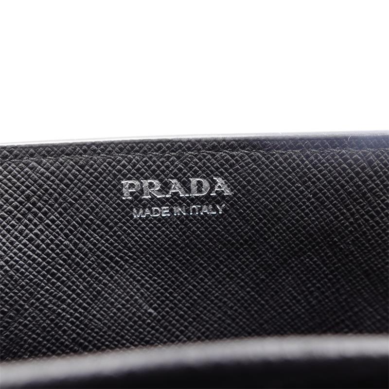 Pre-owned Prada Black Cartoon Saffiano Leather Shoulder Bag