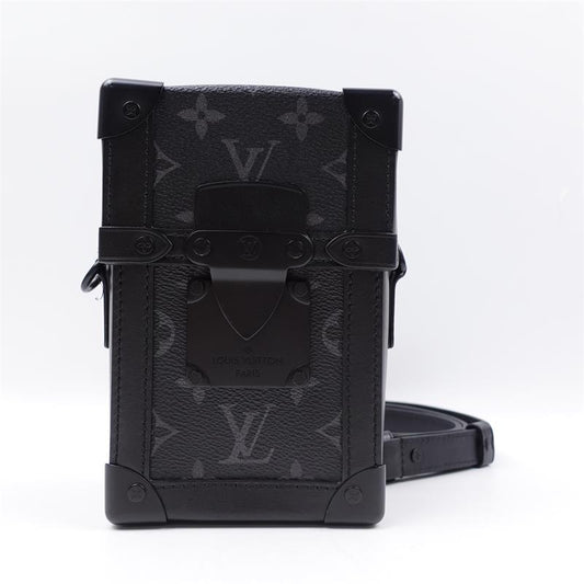 Pre-owned Louis Vuitton Vertical Trunk Monogram Eclipse Black Coated Canvas Shoulder Bag