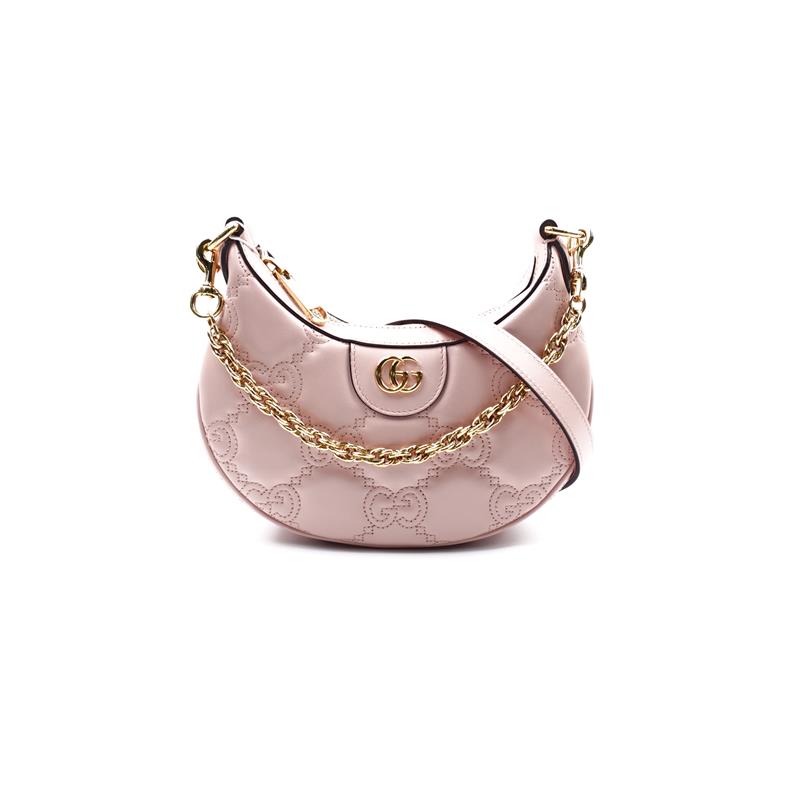 Pre-owned Gucci Matelasse Pink Calfskin Shoulder Bag